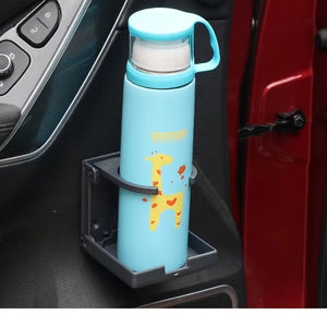 Planet Gates Black Adjustable Folding Beverage Holder, Car Water Cup Bracket Insulated Cup Mount Shelf Multi-functional Water Cup Holder For Car Truck