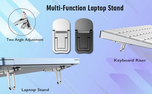 Planet Gates Black Adjustable Mini Laptop Stand for Computer Keyboard Holder Portable Legs Laptop Stands for Macbook Pro Air Pc Notebook Bracket