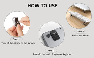 Planet Gates Black Adjustable Mini Laptop Stand for Computer Keyboard Holder Portable Legs Laptop Stands for Macbook Pro Air Pc Notebook Bracket