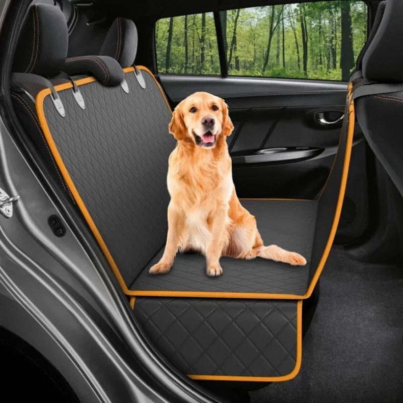 Planet Gates Black and orange Dog Car Seat Cover 100% Waterproof Pet Dog Carriers Travel Mat Hammock For Small Medium Large Dogs Car Rear Back Seat Safety Pad