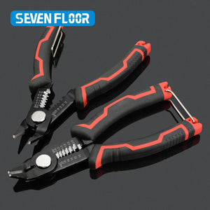 Planet Gates Black and Red Wire Stripper Pliers Automatic Stripping Cutter Cable Wire Crimping Electrician Repair Tools Wire Stripper Tool hand tools