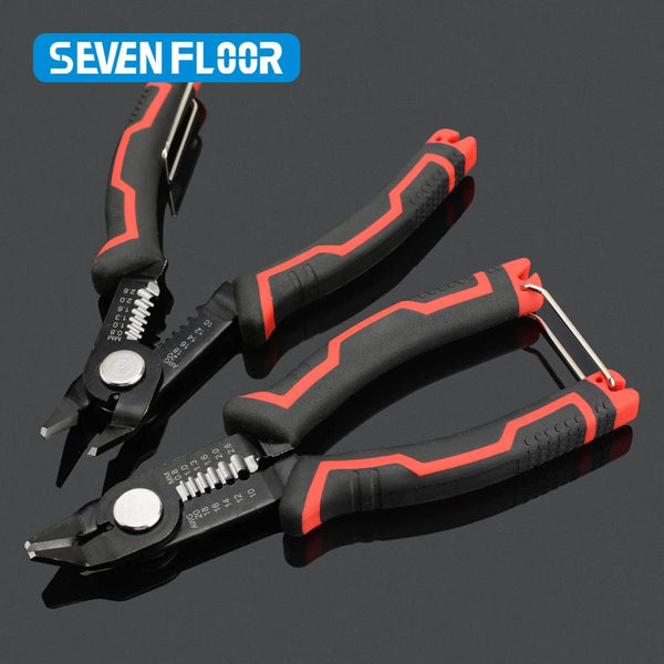 Planet Gates Black and Red Wire Stripper Pliers Automatic Stripping Cutter Cable Wire Crimping Electrician Repair Tools Wire Stripper Tool hand tools