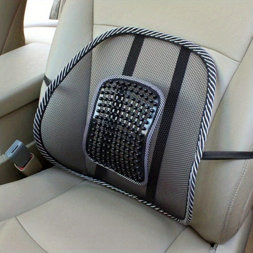Planet Gates Black And White / 38.1*38.1cm Car Waist Cushion, Summer Seat, Breathable Waist Cushion, Massage Waist Cushion, Backrest, Office, Waist Cushion, Car Interior Decoration