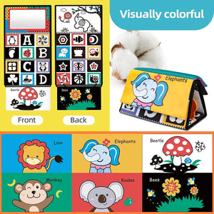 Planet Gates Black And White Baby Floor Mirror Tummy Time Sensory Baby Toys 6 12 months Toys For Babies Montessori Development Crawl Toys