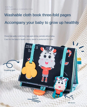 Planet Gates Black And White Baby Floor Mirror Tummy Time Sensory Baby Toys 6 12 months Toys For Babies Montessori Development Crawl Toys