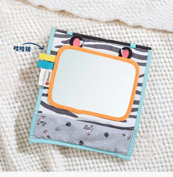 Planet Gates Black And White Baby Floor Mirror Tummy Time Sensory Baby Toys 6 12 months Toys For Babies Montessori Development Crawl Toys