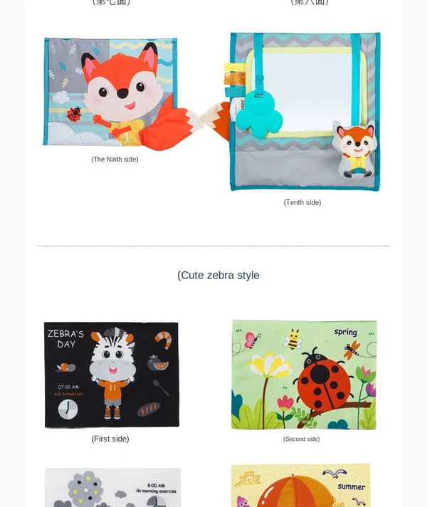 Planet Gates Black And White Baby Floor Mirror Tummy Time Sensory Baby Toys 6 12 months Toys For Babies Montessori Development Crawl Toys