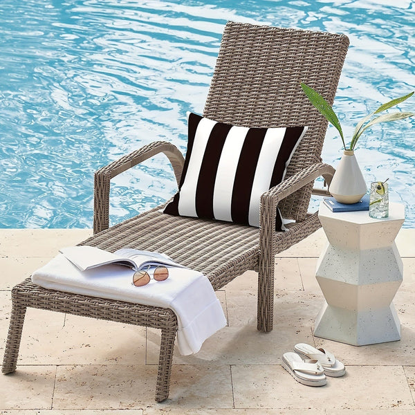 Planet Gates Black And White Stripes / 45.72X45.72cm 2pcs 2pcs Striped Waterproof Oxford Cloth Simple Throw Pillow Case Sofa Chair Outdoor Garden Patio Decorative Waist Pillow Cover 2 Pack 18X18inch Home Decor Room Decor