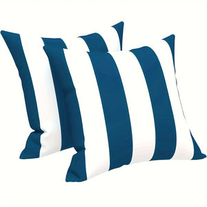 Planet Gates Black And White Stripes / 45.72X45.72cm 2pcs 2pcs Striped Waterproof Oxford Cloth Simple Throw Pillow Case Sofa Chair Outdoor Garden Patio Decorative Waist Pillow Cover 2 Pack 18X18inch Home Decor Room Decor