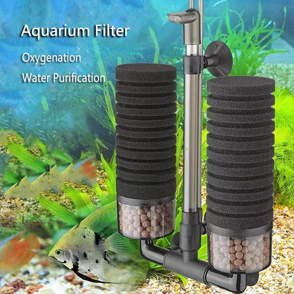 Planet Gates Black Aquarium Filter for Aquarium Fish Tank Air Pump Skimmer Biochemical Sponge Filter Aquarium Bio Filters Filtro Aquario