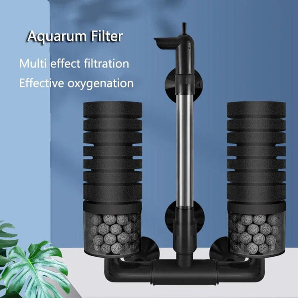 Planet Gates Black Aquarium Filter for Aquarium Fish Tank Air Pump Skimmer Biochemical Sponge Filter Aquarium Bio Filters Filtro Aquario