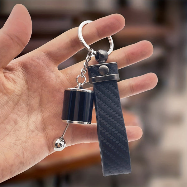 Planet Gates Black Auto Part Model Gearbox Keychain, Mini Gear Shift Stick Keyring, Cool Car Gear Shifter Keychain, Car Key Accessories (black)