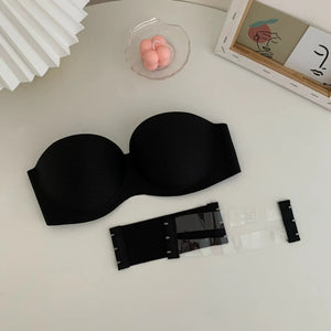 Planet Gates Black / B New Tube Top Underwear Soild Color Sexy Lingerie Strapless Bra Push Up Bra Seamless Bralette Sexy Solid Color Women Lingerie