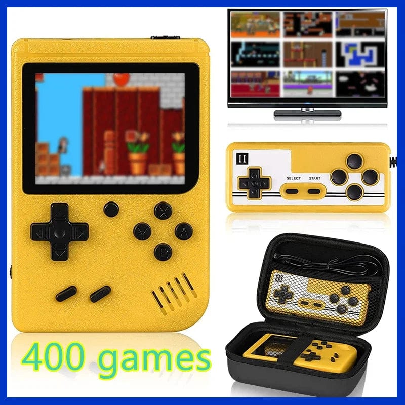 Planet Gates Black bag NEW Portable Retro Mini Video Game Console 8-Bit Handheld Game Player Built-in 400 games AV Out Game Console Gameboy videojuego