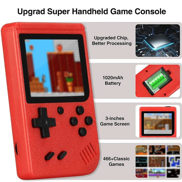 Planet Gates Black bag NEW Portable Retro Mini Video Game Console 8-Bit Handheld Game Player Built-in 400 games AV Out Game Console Gameboy videojuego