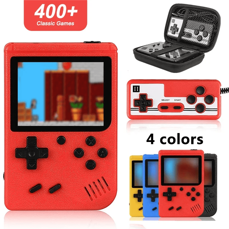 Planet Gates Black bag NEW Portable Retro Mini Video Game Console 8-Bit Handheld Game Player Built-in 400 games AV Out Game Console Gameboy videojuego