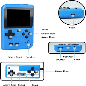 Planet Gates Black bag NEW Portable Retro Mini Video Game Console 8-Bit Handheld Game Player Built-in 400 games AV Out Game Console Gameboy videojuego
