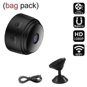 Planet Gates black bag pack / 6V Mini A9 Cameras WiFi Wireless 1080p Vehicle Camera Voice Recorder Home Camcorder Security Surveillance Electronics