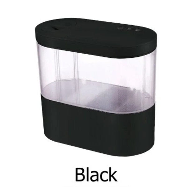 Planet Gates black / Basis Desktop Creative Mini Aquarium Fish Tank with Biochemical Filtration System and LED Light Betta Fish Ecological Water Cycle