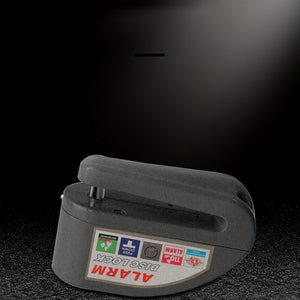 Planet Gates Black Bicycle Alarm Disc Lock With 2 Keys 110db Alarm Sound Premium Waterproof Universal Motorbike Bicycle Electric Vehicle