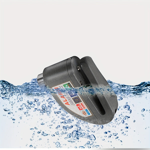 Planet Gates Black Bicycle Alarm Disc Lock With 2 Keys 110db Alarm Sound Premium Waterproof Universal Motorbike Bicycle Electric Vehicle