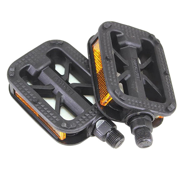 Planet Gates black Bicycle Pedals Ultralight Flat Platform Bike Pedals for Mountain Bike 9/16 Inch 1/2 Inch Cycling Sealed DU Bearing Pedals