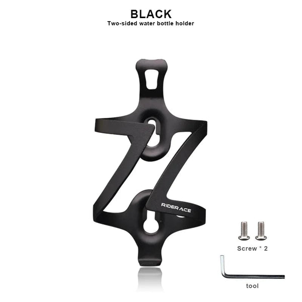 Planet Gates Black Bike Water Bottle Holder Aluminum Alloy Colorful Lightweight Mountain Road Cycling Bottle Rack Cage MTB Bicycle Dring Holders