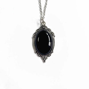 Planet Gates Black-Black Goth Vintage Red Black Quartz Crystal Cameo Pendant Necklace Christmas Gift For Women Friends New Fashion Jewelry