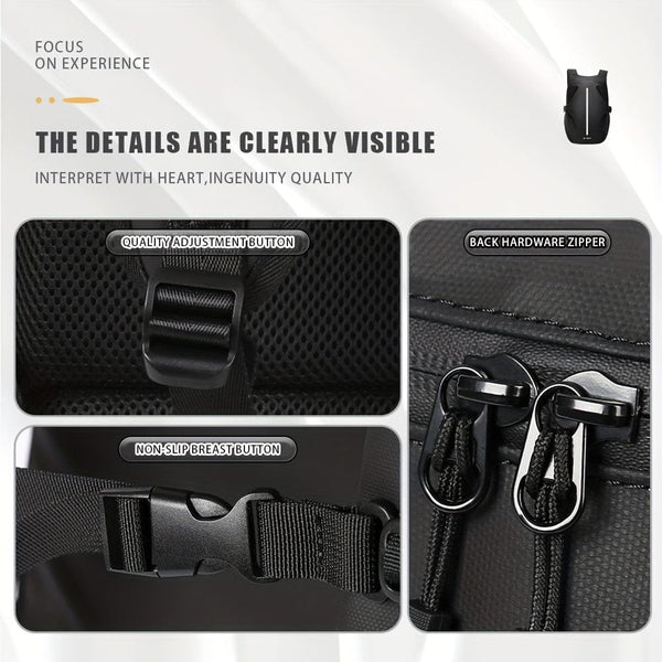 Planet Gates Black Black Motorcycle Riding Backpack Waterproof Helmet Storage Travel Backpack Reflective Safety Shoulder Bag Large Capacity For Men