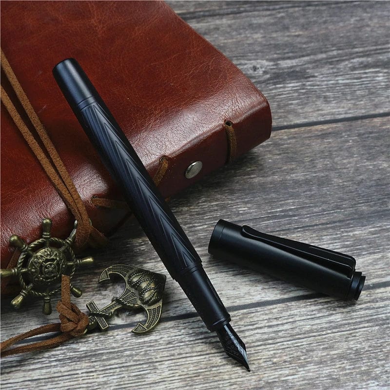 Planet Gates black Black samurai High quality fountain pen Black Forest Excellent Titanium Nib Office School Supplies Writing Smooth Ink Pens