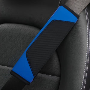 Planet Gates Black   Blue Car Seat Belt Cover Carbon Fiber Faux Leather Seat Belt Pad Holder Universal Auto Seat Belt Covers Shoulder Protection Car Interior Accessories