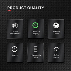 Planet Gates Black Blue reloj hombre Luxury Business Men Watchs Stainless Steel Quartz WristWatch Male Leather Calendar Luminous Clock relogio masculino