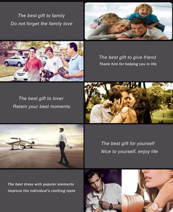 Planet Gates Black Blue reloj hombre Luxury Business Men Watchs Stainless Steel Quartz WristWatch Male Leather Calendar Luminous Clock relogio masculino