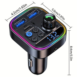Planet Gates Black Boost Your Car Audio with This 5.0 Wireless Car Kit: FM Transmitter, MP3 Player, 30W Dual USB Fast Charger & More!