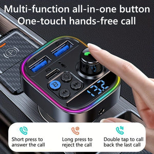 Planet Gates Black Boost Your Car Audio with This 5.0 Wireless Car Kit: FM Transmitter, MP3 Player, 30W Dual USB Fast Charger & More!