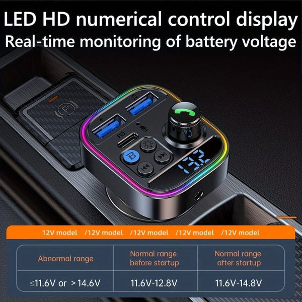 Planet Gates Black Boost Your Car Audio with This 5.0 Wireless Car Kit: FM Transmitter, MP3 Player, 30W Dual USB Fast Charger & More!