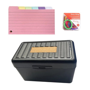 Planet Gates Black box 200 sheets Colored Index Cards Dividers 3x5 Inches Tabbed Cards Ruled Note Card Dividers Lined Pattern Flashcards Studying Cards
