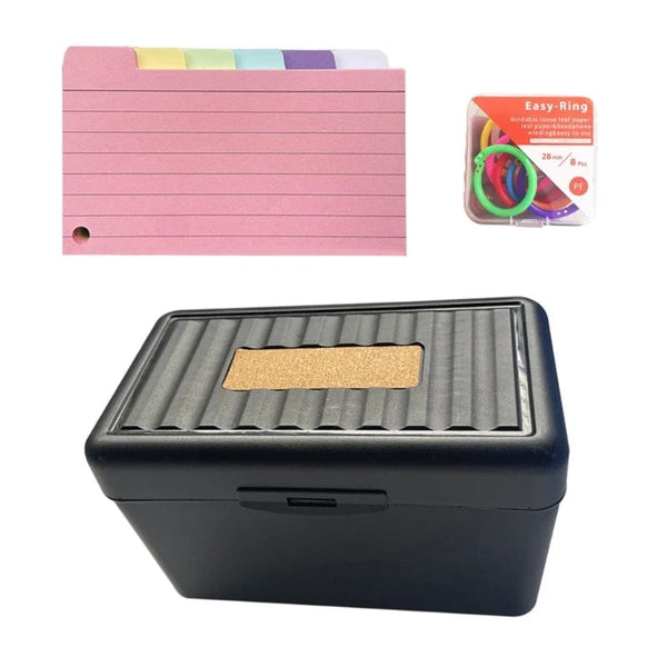 Planet Gates Black box 200 sheets Colored Index Cards Dividers 3x5 Inches Tabbed Cards Ruled Note Card Dividers Lined Pattern Flashcards Studying Cards
