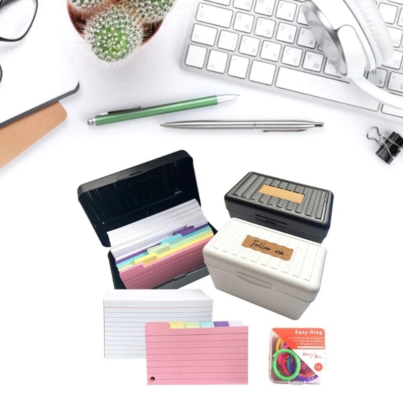 Planet Gates Black Box 200 arkuszy Kolorowe fiszki Przekładki 3x5 cali Karty z zakładkami Liniatura do notatek Fiszki z wzorem Karty do nauki