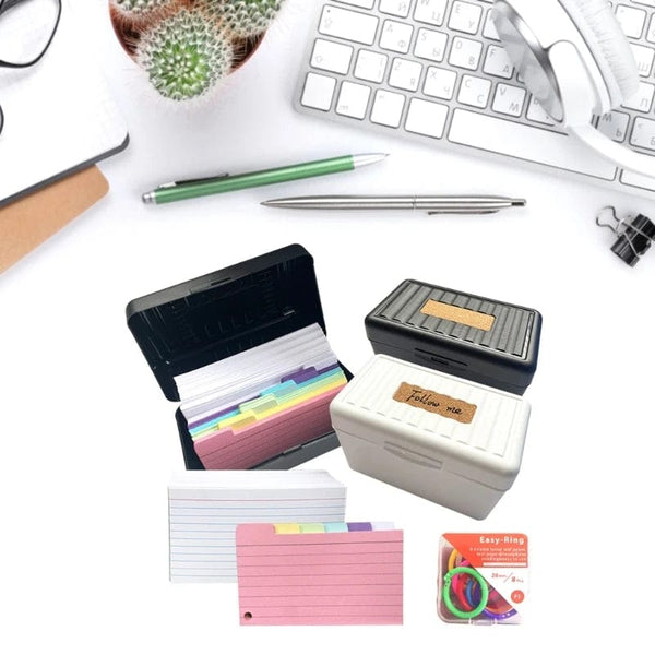 Planet Gates Black box 200 sheets Colored Index Cards Dividers 3x5 Inches Tabbed Cards Ruled Note Card Dividers Lined Pattern Flashcards Studying Cards