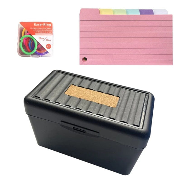 Planet Gates Black box 200 sheets Colored Index Cards Dividers 3x5 Inches Tabbed Cards Ruled Note Card Dividers Lined Pattern Flashcards Studying Cards