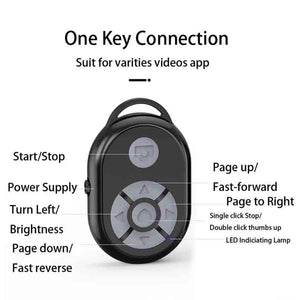 Planet Gates black BT Remote for iPhone Xiaomi Redmi Samsung Mobile Phone Universal Remote Control Selfie Stick Bluetooth Camera Controller