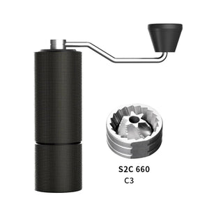 Planet Gates Black C3 Grinder TIMEMORE Chestnut C2 C3 Manual Coffee Grinder S2C Burr Inside High Quality Portable Hand Grinder with Dual Bearing Positioning