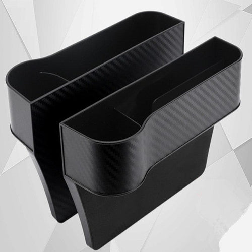 Planet Gates Black / CABS428 2pcs Multifunctional Car Seat Organizer, Car Console Side Storage Box With Cup Holders, Car Front Seat Organizer For Holding Phone, Sunglasses