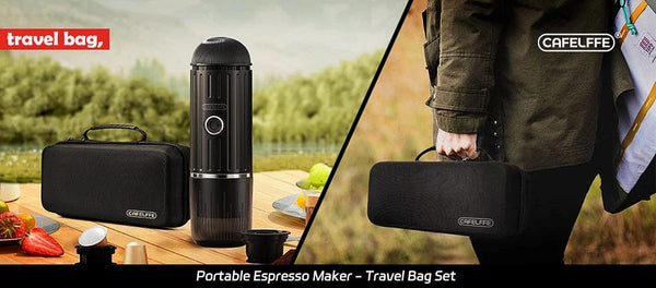 Planet Gates Black Cafelffe Outdoor Combination Wireless Electric portable espresso machine,Coffee Gift Giving Camping hiking Travel bag cafetera