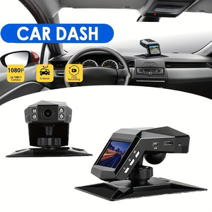 Planet Gates Black Car Center Console Installation Free Driving Recorder, 5.08 cm Screen HD Night Vision 1080 Aromatherapy Base Car DVR