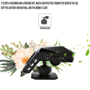 Planet Gates Black Car Center Console Installation Free Driving Recorder, 5.08 cm Screen HD Night Vision 1080 Aromatherapy Base Car DVR