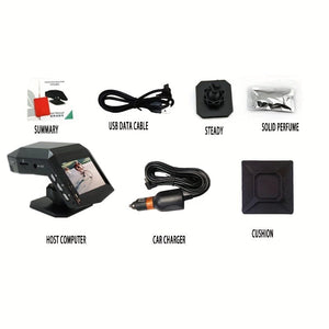 Planet Gates Black Car Center Console Installation Free Driving Recorder, 5.08 cm Screen HD Night Vision 1080 Aromatherapy Base Car DVR