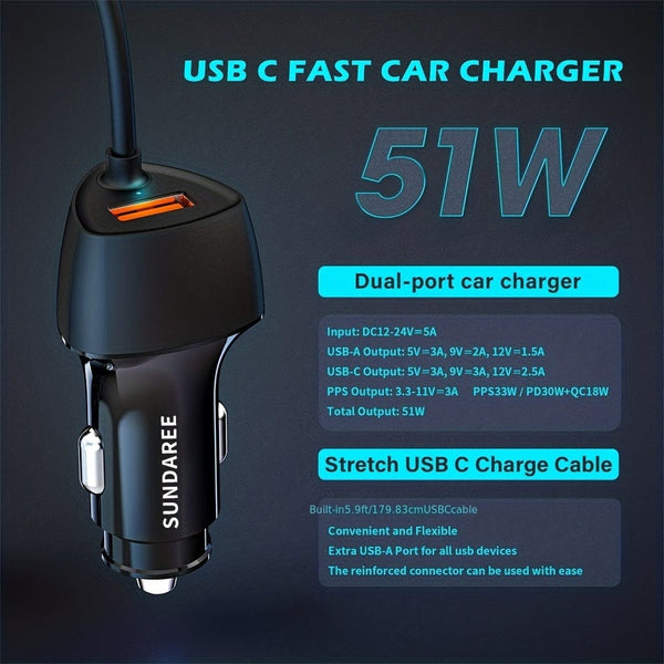 Planet Gates Black Car Charger