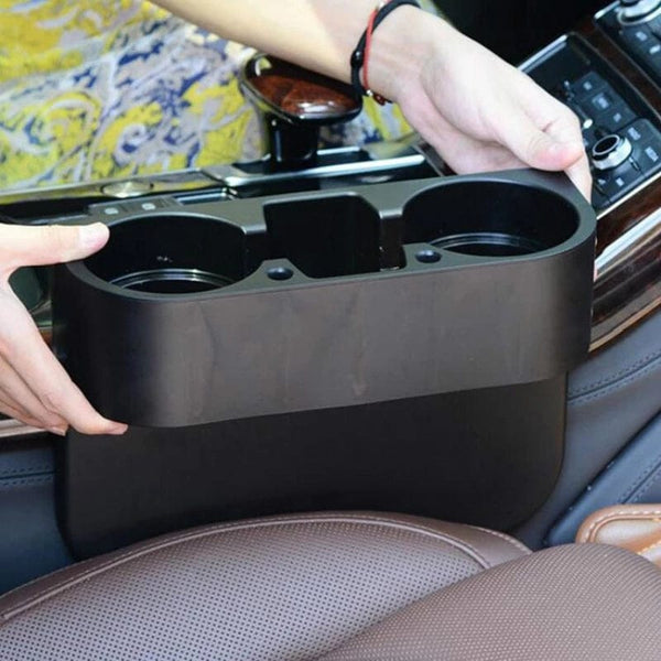 Planet Gates Black Car Cup Holder Auto Seat Gap Water Cup Drink Bottle Can Phone Keys Organizer Storage Holder Stand Car Styling Accessories